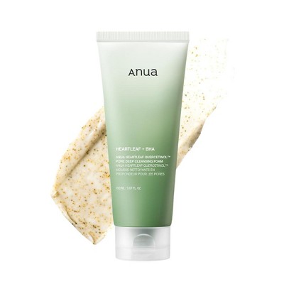 Anua HeartLeaf Succinic Moisture Cleansing Foam | for Double Cleansing, BHA, Hyaluronic Acid, Glycerin, Face Wash, Blackhead Remover - (5.07 oz)