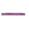 SHINE by Sterling Forever Sterling Silver Thin Rainbow CZ Band Ring - 3 of 4