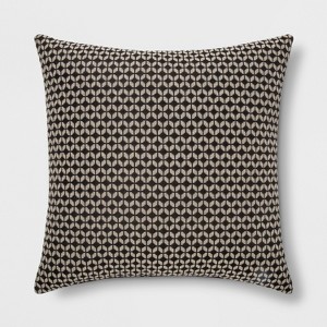Woven Geo Square Throw Pillow Black/Neutral - Project 62
