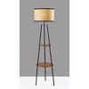 Adesso Shirley Shelf Floor Lamp Black: Modern Design, 3-Way Lighting, ETL Listed, Metal Body - 2 of 4