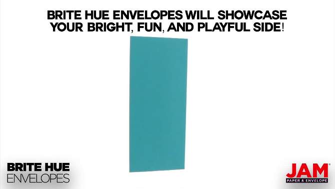 JAM Paper 50pk #11 Policy Brite Hue Envelopes 4.5" x 10.375", 2 of 4, play video
