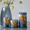 English Blue Timber Pillar Candles Kit - Set of 3 - 3 of 4