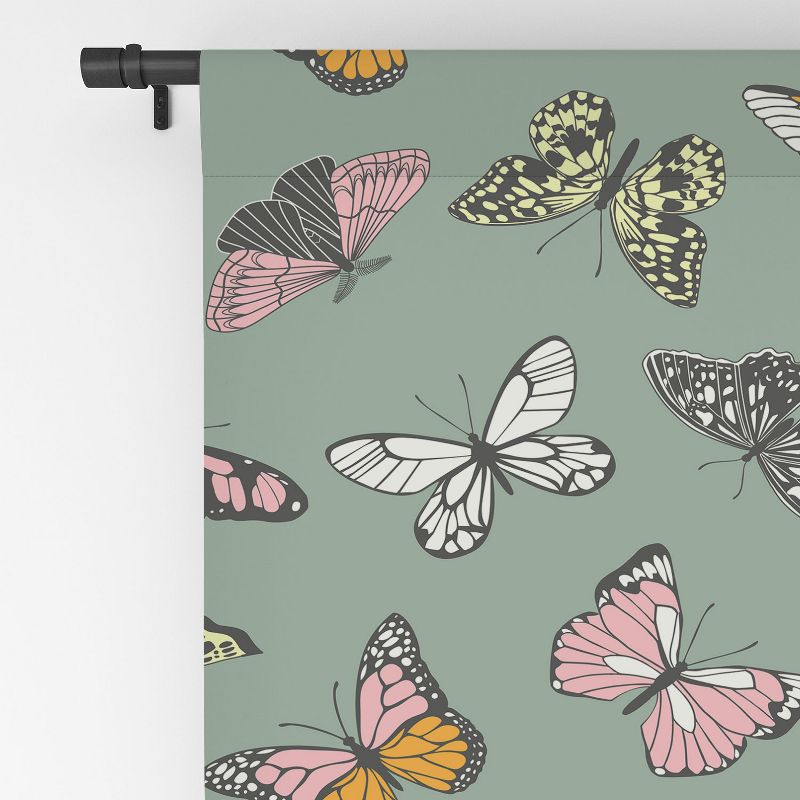 Emanuela Carratoni Wild Butterflies Set of 2 Panel Blackout Window Curtain - Deny Designs, 4 of 5