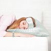 PiccoCasa Machine Washable Satin Zippered Pillowcase with Eye Mask & Scrunchie 2 Pcs - 3 of 4