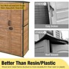 Aivituvin Wooden Garden Shed with Iron Frame | 3-Tier Adjustable Shelves-AIR7012 - 3 of 4