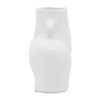Sagebrook Home 6" Half Body Vase - Contemporary Abstract White Ceramic Body Shaped Flower Vase - Unique Decorative Table Accent For Home or Office - 3 of 4