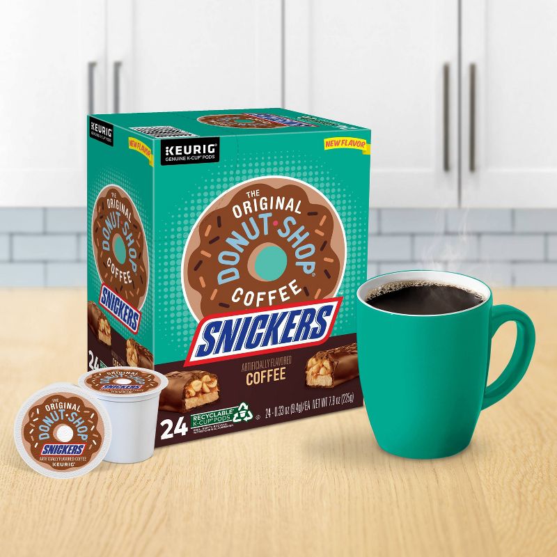 The Original Donut Shop Snickers Medium Roast Coffee Keurig - K-Cup Coffee Pods 24ct, 5 of 12