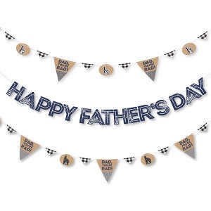 Big Dot of Happiness My Dad is Rad - Father's Day Letter Banner Decoration - 36 Banner Cutouts and Happy Father's Day Banner Letters - 1 of 4