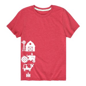 Boys' - Case IH - Stacked Farm Icons Short Sleeve Graphic T-Shirt - 1 of 3