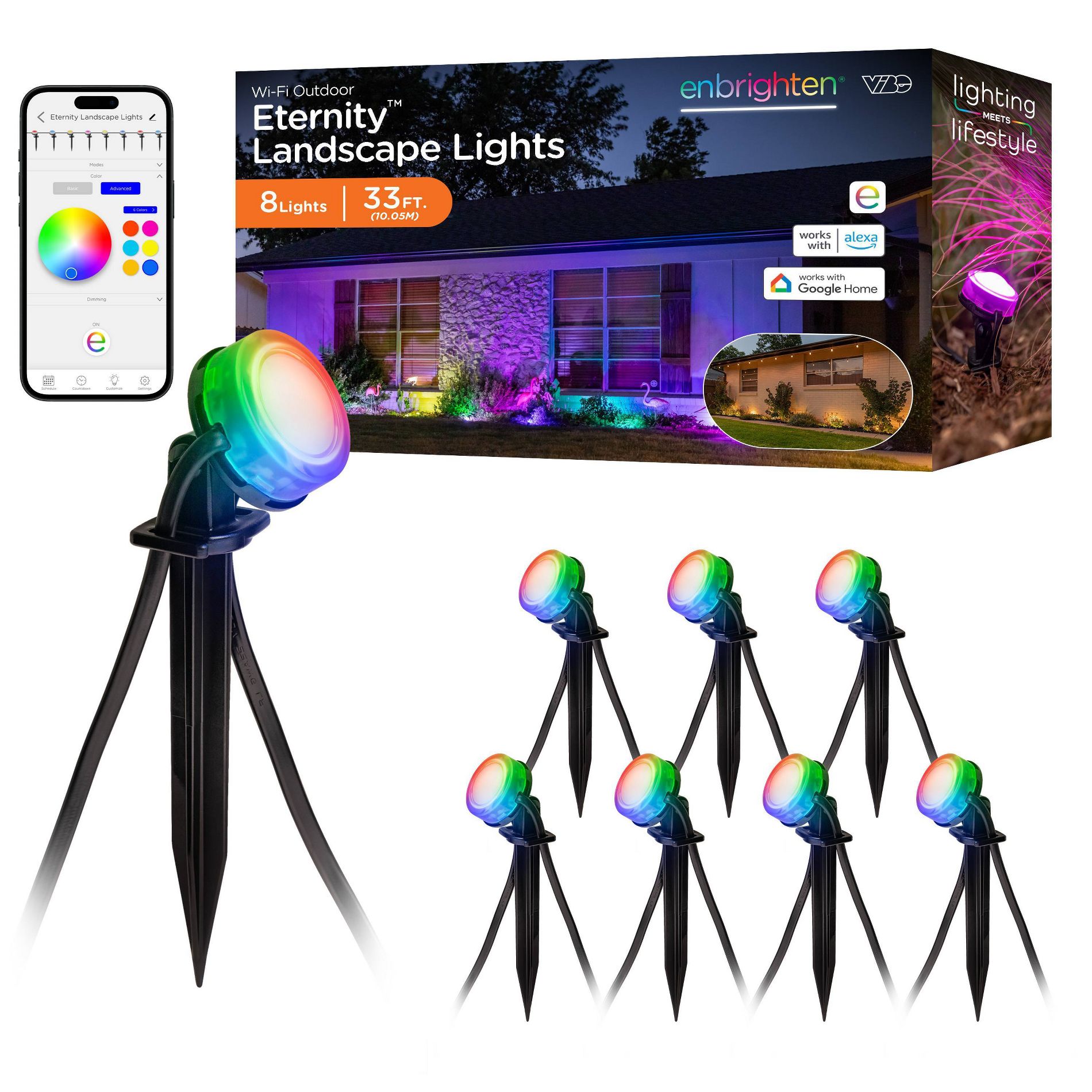 Enbrighten Landscape Outdoor Novelty String RGBW