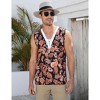 Clearlove Men's Tank Top Sleeveless Shirts V Neck Lace Up Retro Boho Shirts Summer Casual Tops - 3 of 4