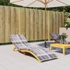 vidaXL Sun Lounger Cushion Gray Check Pattern Oxford Fabric - 2 of 4
