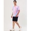 Lars Amadeus Men's Summer Tie-Dye Design Tee Short Sleeves Hip Hop Printed T-Shirt - 4 of 4