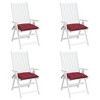 vidaXL Pallet Cushions 4 pcs Wine Red 19.7"x19.7"x2.8" Oxford Fabric - 4 of 4