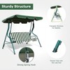 SKONYON 3-Seat Patio Swing Glider Chair with Canopy - 4 of 4