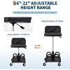 Rolling Garage Stool, Adjustable Height Shop Stool with Padded Seat, 3" Lockable Wheels, Utility Tray, 300LB Capacity - 2 of 4