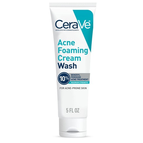 Acne Foaming Cream Cleanser BPO 4% for Acne Prone Skin - CeraVe