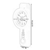 Clockswise Wood- Looking Pendulum Round Plastic Wall Clock for Living Room, Kitchen, or Dining Room - 4 of 4