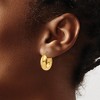 Black Bow Jewelry 7mm, 14k Yellow Gold Half Round Hoop Earrings, 18mm (11/16 Inch) - 3 of 4