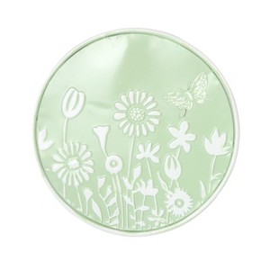 VIP Metal 13 in. Green Embossed Floral Wall Decor Round Green - 1 of 2