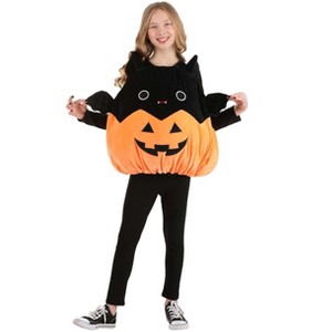 HalloweenCostumes.com Emily the Bat Kids Costume Large, Orange/Black - 1 of 4
