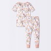 Toddler Girls' 2pc Smooth Jersey Snug Fit Pajama Set - Cloud Island™ - 2 of 4