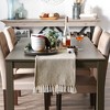 Design Imports  Woven Jacquard Fringe Table Runner, Stone, 15X108" - 4 of 4