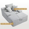 46.46" Corduroy Chaise Lounge Chair with Deep Seat, 9.9" Wide Armrest and 3 Soft Pillows - 4 of 4