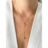 Adornia 14k Gold Plated Mother of Pearl Butterfly Lariat Necklace - 2 of 3