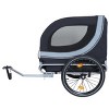 LAOTIES Large Folding Dog Bike Trailer,120LB Pet Carrier with Steel Frame,All Terrain Wheels,for Outdoor Use - 3 of 4