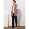 Lars Amadeus Men's Casual Open Front Sleeveless Irregular Hem Cardigan Vest - 4 of 4