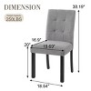 Set of 4 Modern Upholstered Dining Chairs with Wood Legs, Linen Fabric Accent Side Chairs for Kitchen, Dining Room, Living Room-Panipeachy - 4 of 4