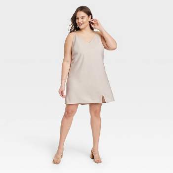 Women's V-Neck Mini Slip Dress - A New Day™