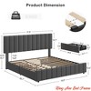 Full/Queen/King Size Bed Frame, Platform Storage Bed w/ 4 Drawers, Upholstered w/Adjustable Headboard, Wood Slat Support - 2 of 4
