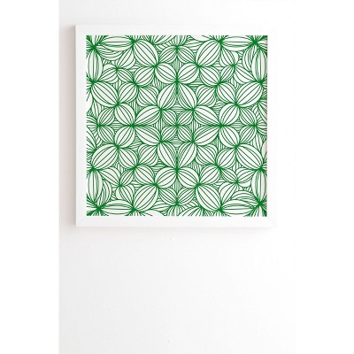 12" x 12" Nadiamlopez The Grass is Greener Framed Wall Art White/Green - Deny Designs