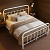 Metal Platform Bed Frame Victorian Style Wrought Iron Headboard and Footboard No Box Spring Needed - 2 of 4