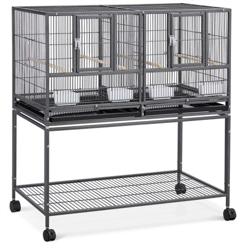 Yaheetech Stackable Wide Bird Cage With Rolling Stand Target