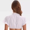 Womens Tops Short Sleeve Retro Blouse Victorain Style Ruffle Blouse - 2 of 4