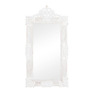69" x 36" French Country Pine Wall Mirror White - Olivia & May