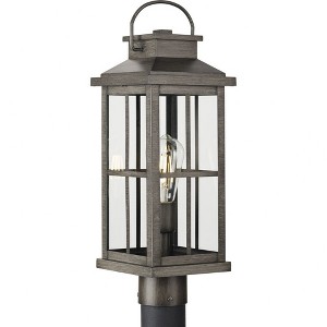 Progress Lighting Williamston 1-Light Outdoor Post Lantern, Antique Pewter, Clear Glass Shade - 1 of 2