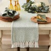 Design Imports  Woven Jacquard Fringe Table Runner, Artichoke, 15X72" - 2 of 4