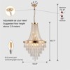 Garvee Crystal Chandelier Hanging Pendant Light Fixture 10 E20 Bulbs Required for Entryway Living Corridor Closet Gold - 2 of 4
