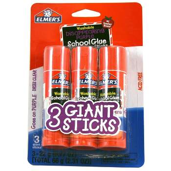 Elmer's Disappearing Purple School Glue Sticks, Washable, 6 Grams
