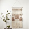 Saro Lifestyle Saro Lifestyle Textured Design Woven Wall Hanging, Grey, - 3 of 4