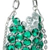 FATMOON Women's Acrylic Transparent Crystal Evening Handbag - Small Square Crossbody Bag with Beaded Detail - 4 of 4