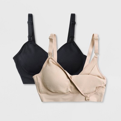 Image of 2-in-1 Nursing & Pumping Bundle Maternity Bra - Isabel Maternity by Ingrid & Isabel™ Black/Beige M