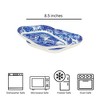 Spode Blue Italian Pickle Dishes, Set of 2 - 8.5-Inch Porcelain Appetizer Trays with Scroll Border & Countryside Artwork - 4 of 4