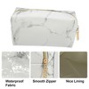 Unique Bargains Makeup Bag Cosmetic Travel Bag Make Up Brush Organizer Bag Marble Makeup Storage Toiletry Bag for Women 7"x3"x4" 1 Pcs - 3 of 4