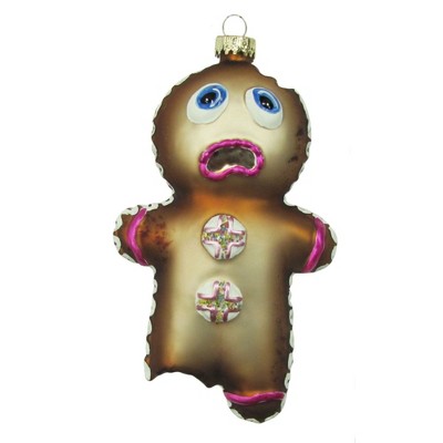 Christmas by Krebs 5.5" Antique Gold and Pink Gingerbread Man Christmas Ornament