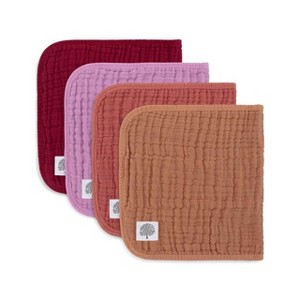 Parker Baby Co. Muslin Cotton Burp Cloths, 4 Pack - 1 of 4